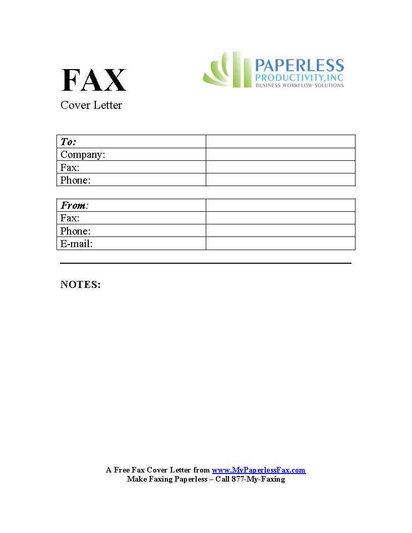 free printable fax cover sheet template